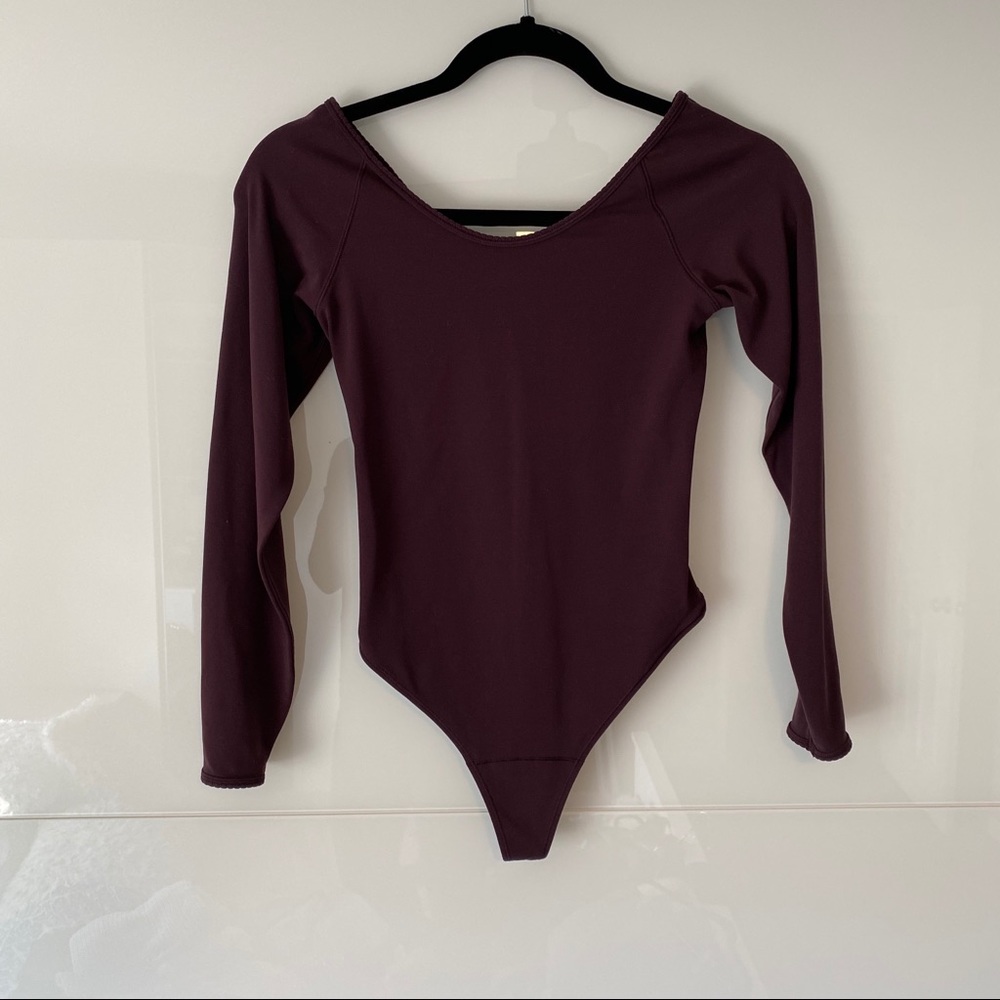 Lululemon Full Freedom Bodysuit Black Cherry